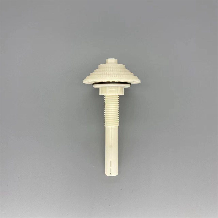Long-handle ABS filter nozzle on a grey background