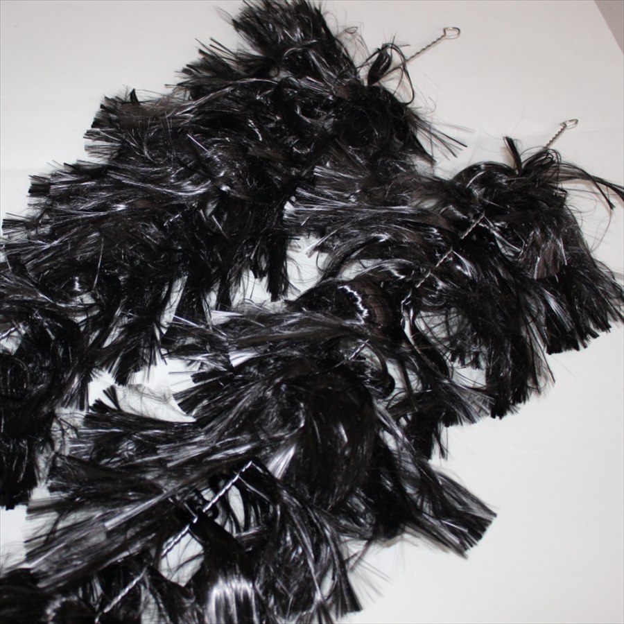 Carbon fiber water grass strand on its suspension cord