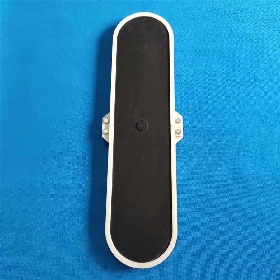 Single plate aerator on a blue background, membrane side up