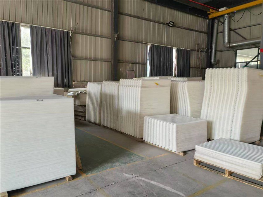 Tube settler production storage